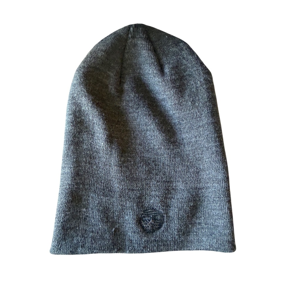 Timberland Gray Beanie Hat Embroidered Logo Streetwear Knit Cap One Size